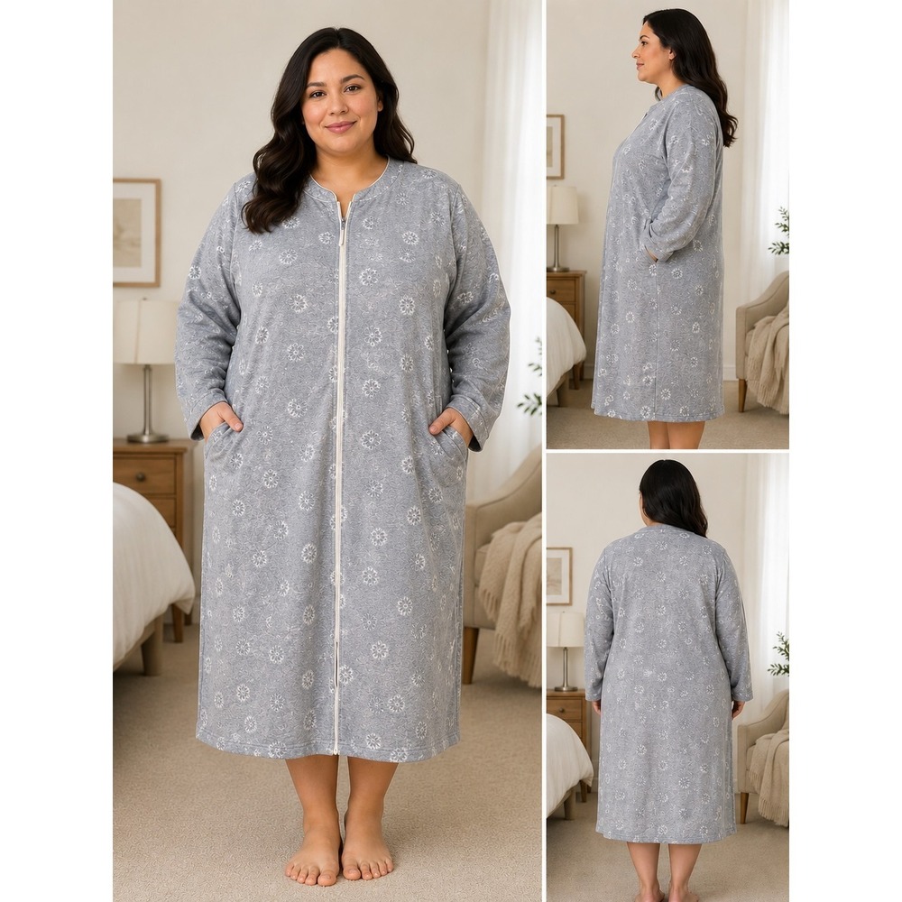 Craft & Barrow One Piece Zip PJ's Robe Sleepwear Womens  Size PXXL
